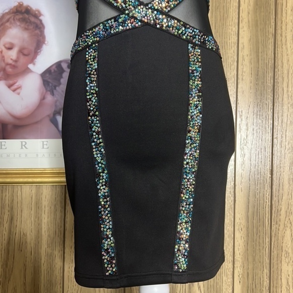 Avec Black Rhinestone Dress - Picture 6 of 16